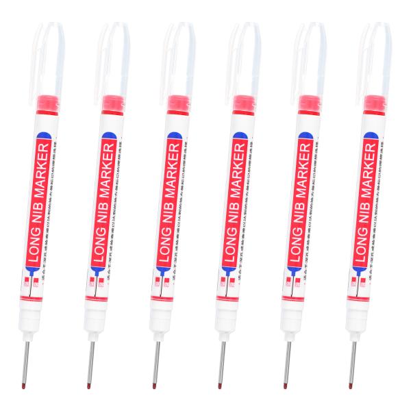 PATIKIL ディープホールマーカーペン 6本入り 防水インク 22mm/0.87&quot; ロングノーズ...
