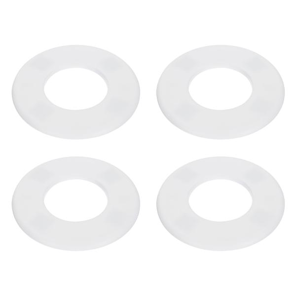 uxcell 4個セットの壁用スプリットフランジ 130mmOD エスカッションプレート ABS製ラ...