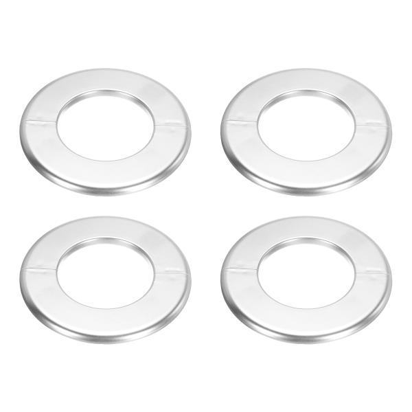 uxcell 4個セットの壁用スプリットフランジ 140mmOD エスカッションプレート ABS製ラ...