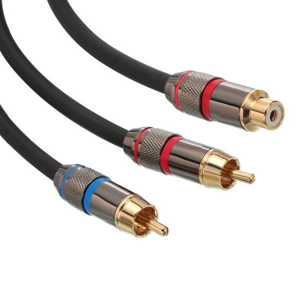 PATIKIL RCA Y スプリッター ケーブル 1.6 フィート / 0.5 メートル RCA ...