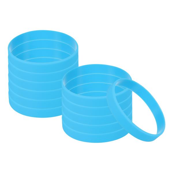 PATIKIL シリコーンブレスレット 12個入り ゴム製伸縮性カラフルなブロードリストバンド 大人...