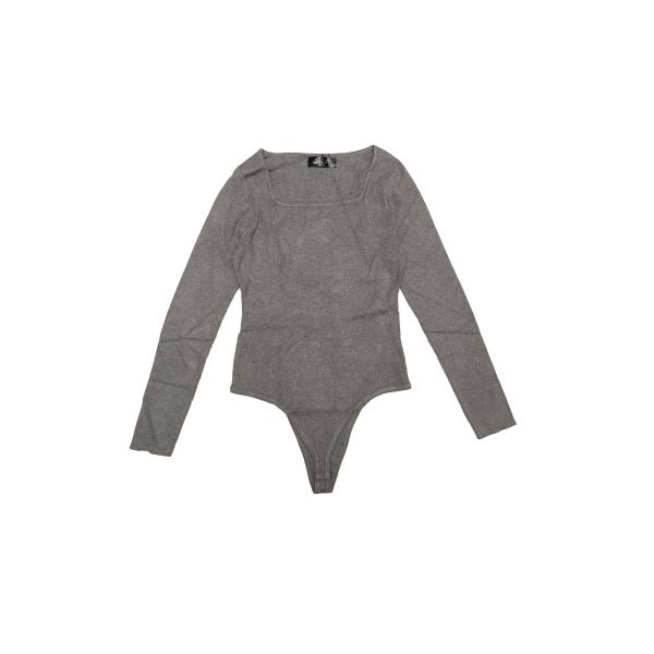 uxcell Seta T レディース 秋冬 スクエアネック 長袖 セーター ボディスーツ ブラウス...