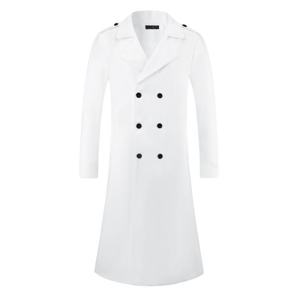 uxcell Lars Amadeus オーバーコート ウィンター ピーコート ノッチラペル ダブル...