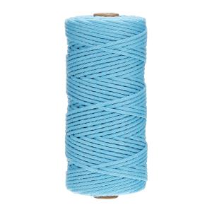 PATIKIL 3 mm x 109ヤード マクラメコード 柔らかいコッ トン製 カラフルなマクラメヤーンストリング 4本 ストランドが絡まった壁掛け