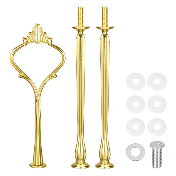 uxcell 6セット3段カップケーキスタンドのハードウェアハンドル アルミニウム合金製ケーキプレー...