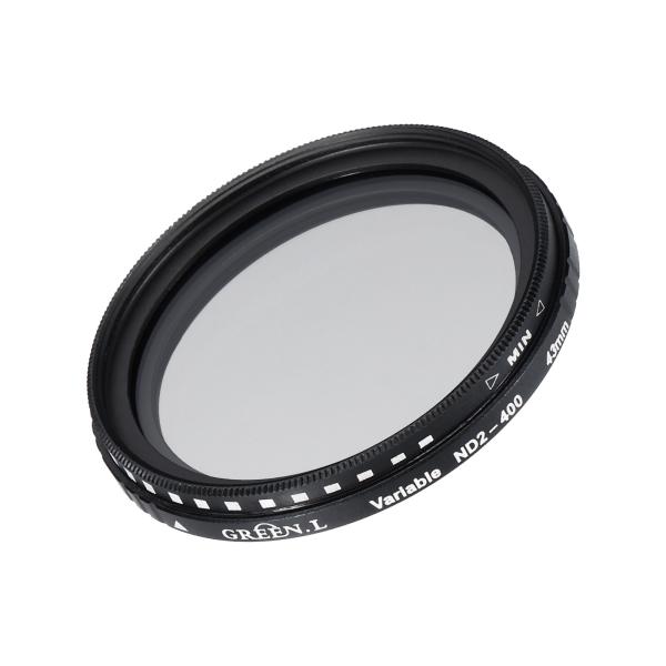 uxcell ND2-400 レンズフィルター 可変中性密度レンズフィルター 43mm 円形NDフィ...