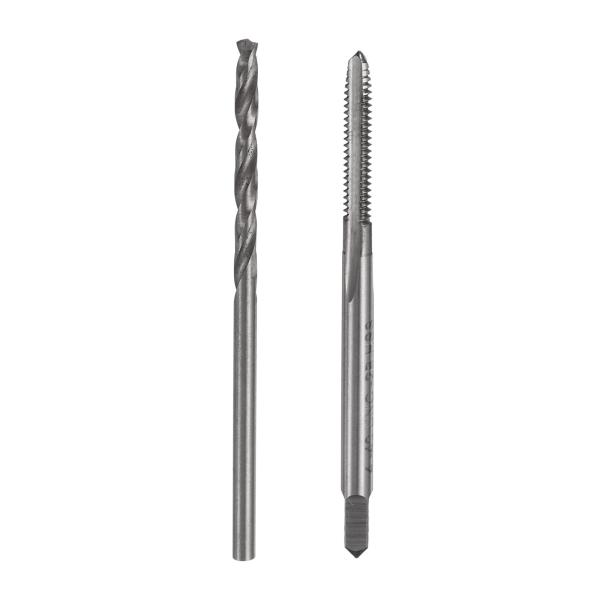 uxcell タップ＆ドリルビットセット 1個の4-40 UNCストレートフルートスレッドタップと1...