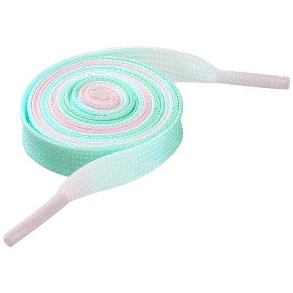 Elerevyo フラットグラデーションカラーの靴ひも クールなタイダイデザイン スニーカー靴ひも ...