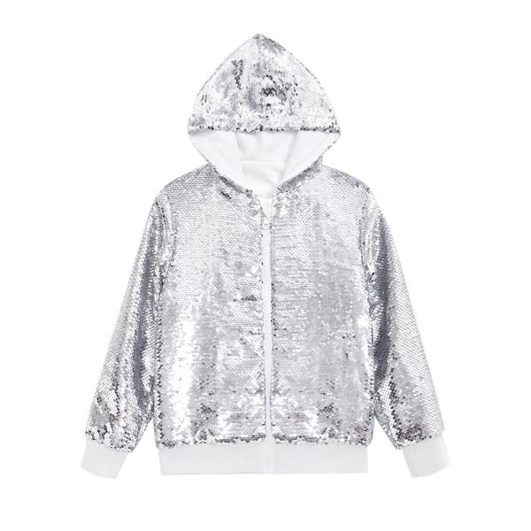 Lars Amadeus メンズ スパンコールジャケット 長袖 ジップアップ 光沢 パーカージャケッ...