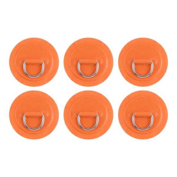 PATIKIL Dリングパッチ 6個 ステンレススチール Dリング PVCパッチパッド 接着剤なし ...