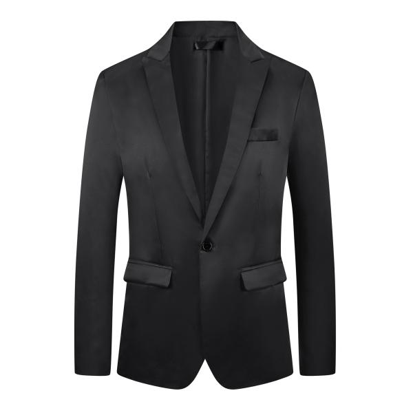 Lars Amadeus 男性用フォーマルブレザー ワンボタン ピークラペル 結婚式 プロム コート...