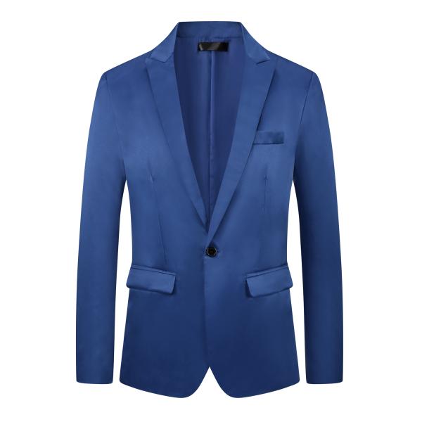 Lars Amadeus 男性用フォーマルブレザー ワンボタン ピークラペル 結婚式 プロム コート...