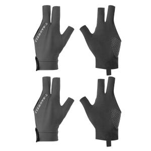 PATIKIL 3本指プールグローブ 左手用 ビリヤードグローブ 2個 プールキューアクセサリー シューター キャロム プール スヌーカー キュー ス