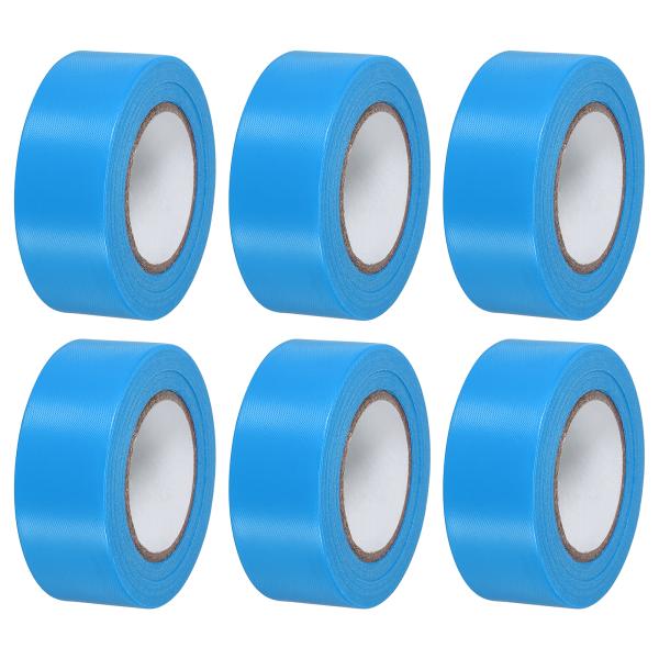 PATIKIL フラッグテープ 1.2"x98' 6パック PVC 非粘着性ネオンマーキングテープ ...