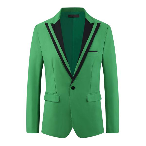 Lars Amadeus メンズ ビジネス用 フォーマルコート カラーブロック ピークラペル プロム...