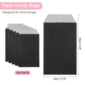 uxcell 100個のクラフト紙お菓子袋 6...の詳細画像2