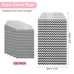 uxcell 100個のクラフト紙お菓子袋 6...の詳細画像2