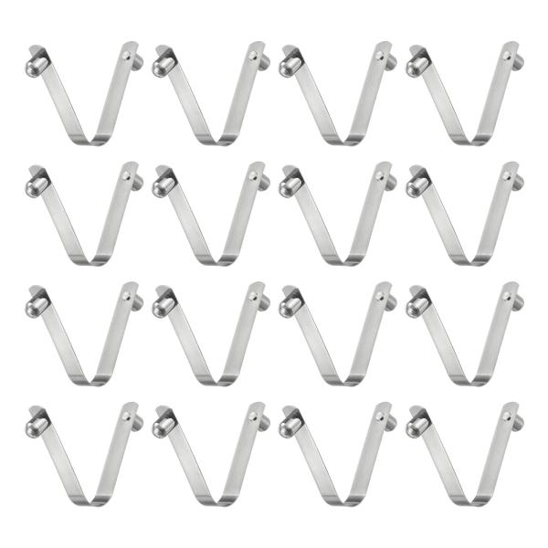 uxcell 16個のダブルボタンカヤックパドルスナップスプリングクリップ8x10x60mm 65M...