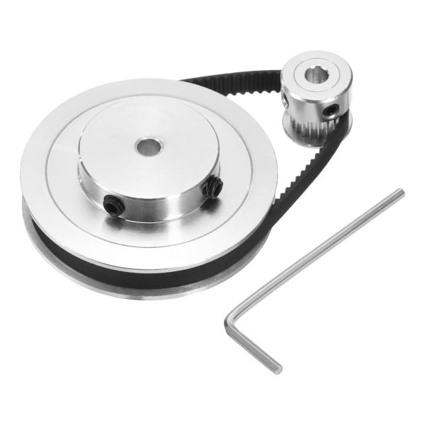 uxcell GT-2 同期ホイール 20&amp;80 歯 5mm ボア アルミ合金タイミングプーリーホイ...