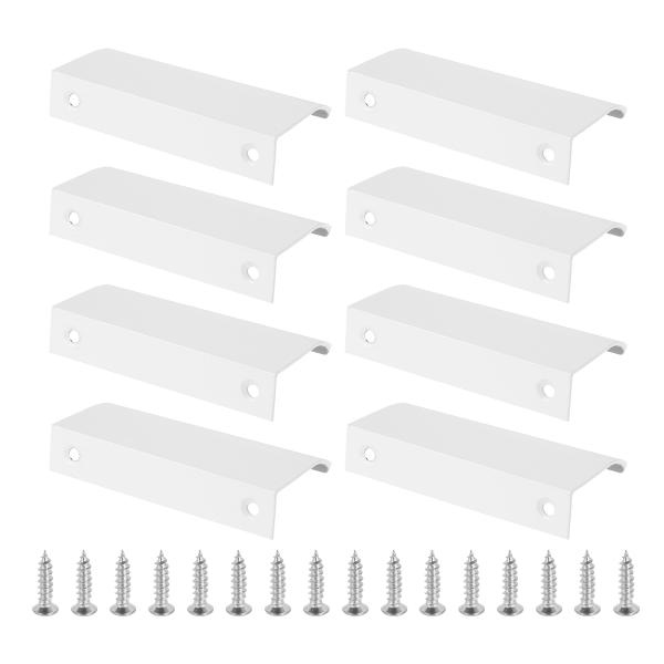 PATIKIL マウントフィンガーエッジプル 8パック80mm/3.15"アルミニウム合金コンシール...