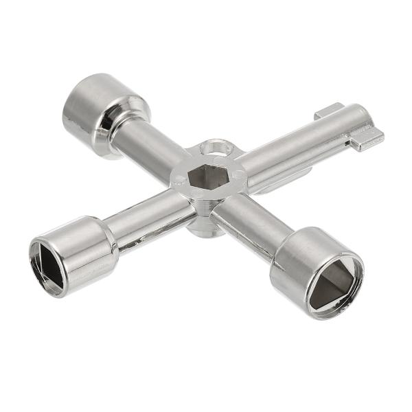 PATIKIL 4ウェイユーティリティキー 多機能三角形四角形パネルクロスシルクの鍵ガス水道メーター...