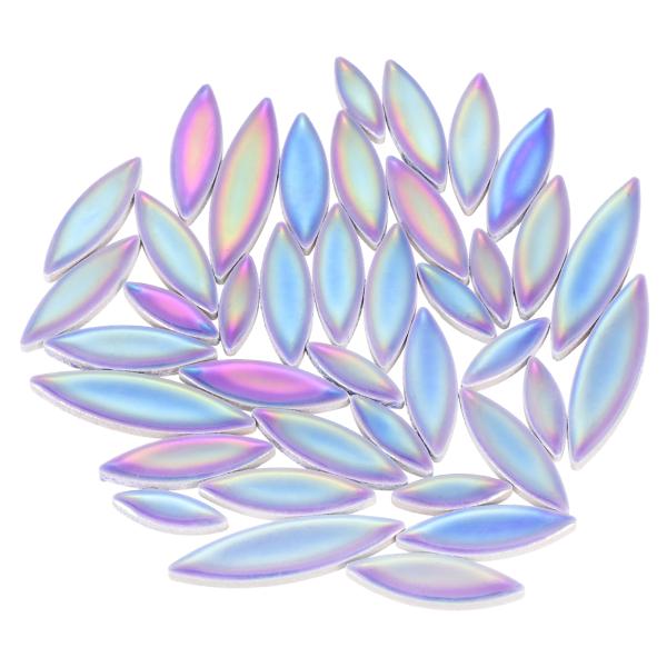 uxcell セラミックモザイクタイル 約200gの涙滴リーフタイルモザイクブロック 手芸アート用 ...