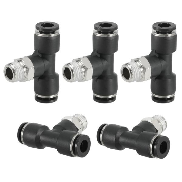 PATIKIL 1/4"チューブOD x 1/8MN PTスレッドプッシュ・トゥ・コネクトフィッティ...