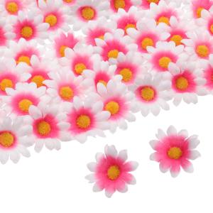 uxcell 100個の人工デイジーの花のヘッド 1.6
