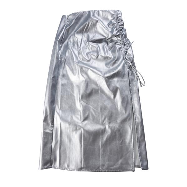 Allegra K レディース フェイクレザースカート ハイウエスト サイドスリット ボディコン ペ...