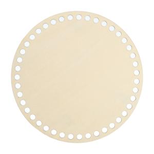 PATIKIL バスケットウッドボトム 15 x 15 cm 丸型 天然木ベース かぎ針編みバッグシェイパー DIY かごバッグ クラフト編み物作り