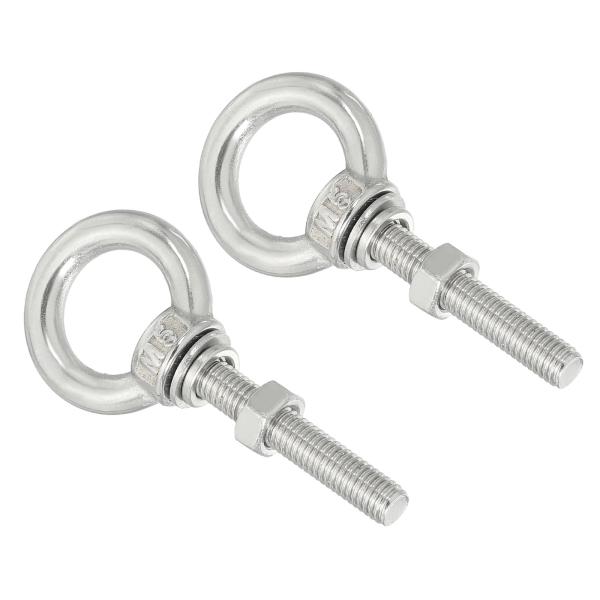 uxcellM5x60 3/16"x1.18" ステンレス鋼アイボルト ねじ込みボルト アイボルト ...
