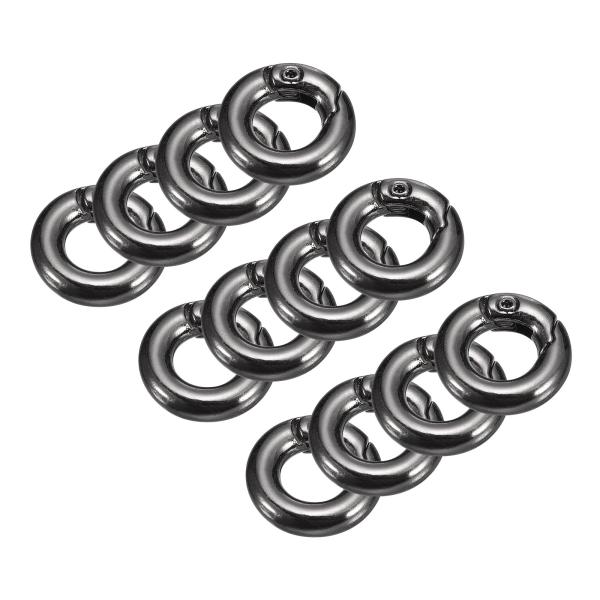 uxcell ラウンドスプリングOリング 12個入り0.51"ODトリガーバックルスナップクリップ ...