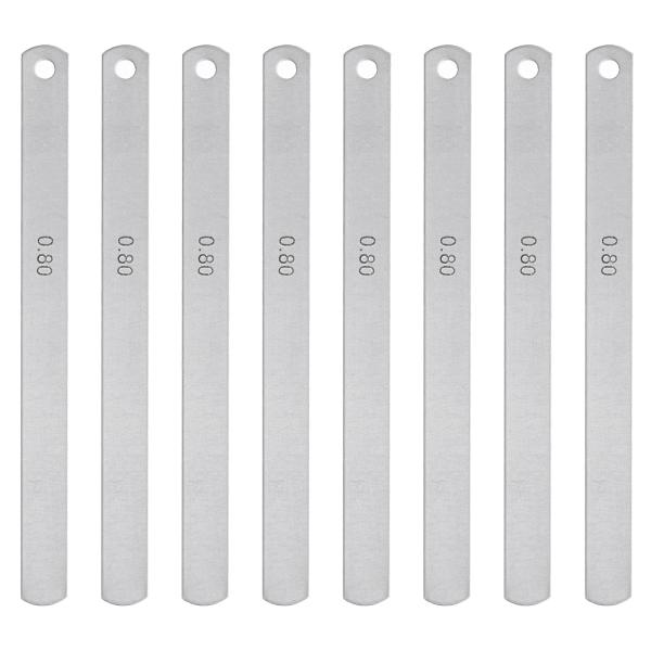 uxcell 8枚の刃を持つメトリックスチールフィーラーゲージ 0.8mmの厚さのフィラーゲージ オ...