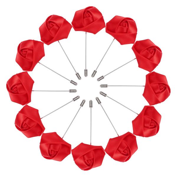 uxcell 12個の新郎ブートニアローズブートニアピン 結婚式記念日フォーマルディナーパーティー用...