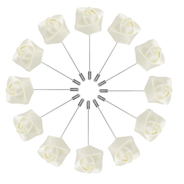 uxcell 12個の新郎ブートニアローズブートニアピン 結婚式記念日フォーマルディナーパーティー用...