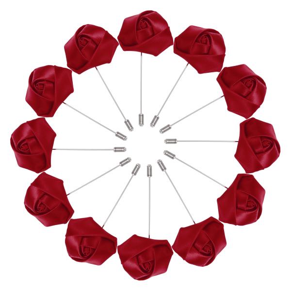 uxcell 12個の新郎ブートニアローズブートニアピン 結婚式記念日フォーマルディナーパーティー用...