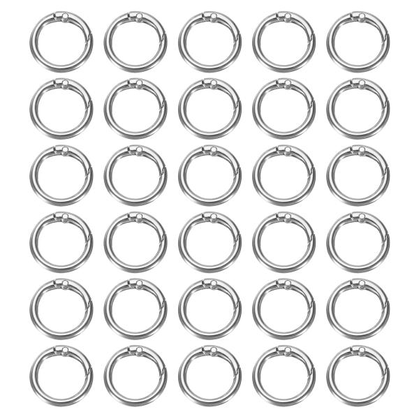 uxcell 30個のトリガースプリングOリング 3/4"(19mm)丸いキーリングクリップスナップ...