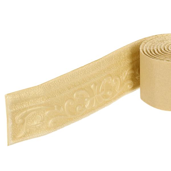 uxcell 自己接着性 フォーム成形トリム 3"×7.54フィート 柔軟な壁紙ボーダー3Dウォール...