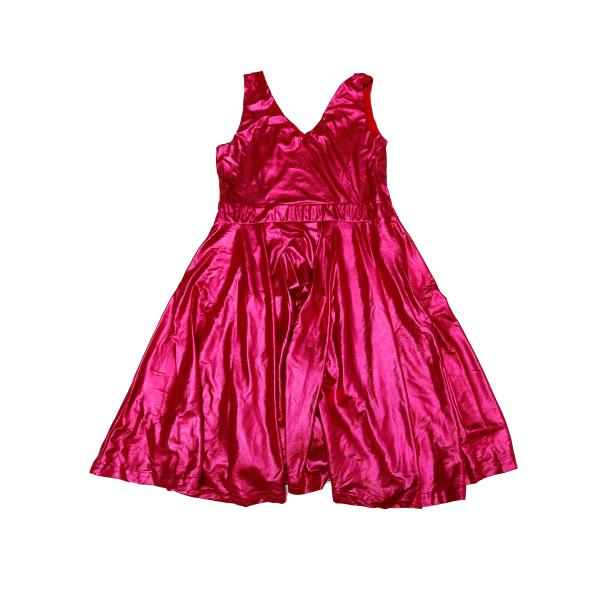 Allegra K 女性用メタリックドレス ハイウエスト ノースリーブ パーティー ミニ ホログラフ...