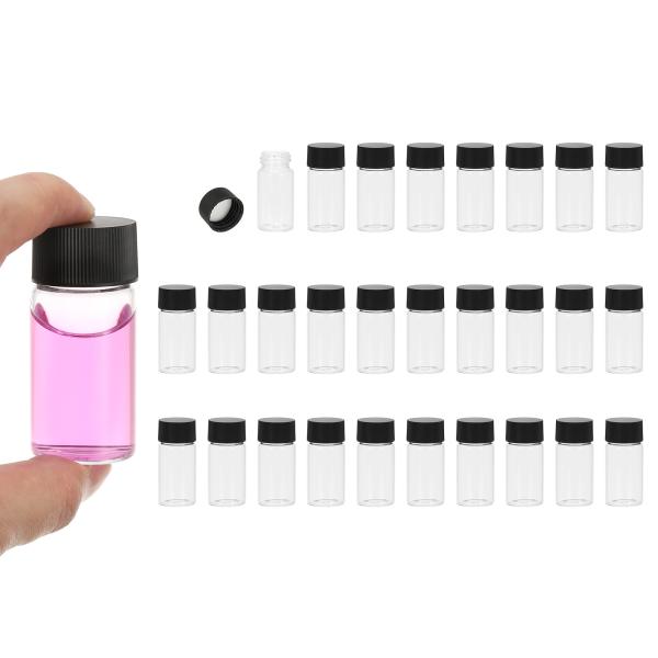 PATIKIL 20ml クリアガラスバイアル 28個パック サンプルバイアル スクリューキャップ付...