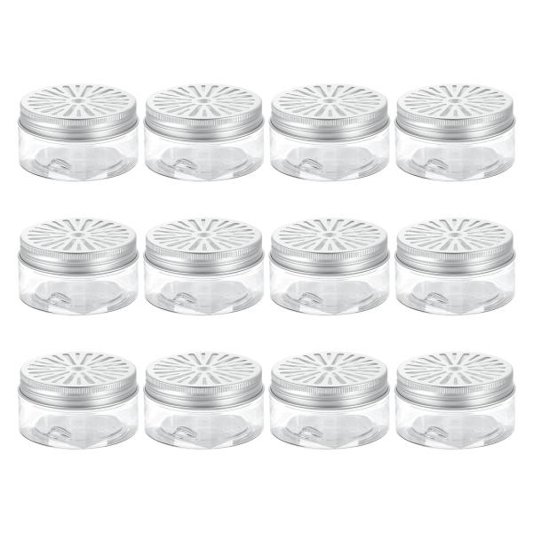 uxcell 12個のアルミニウム製のふた付き空き缶 3oz/80ml芳香剤用の丸い再充填可能なス ...