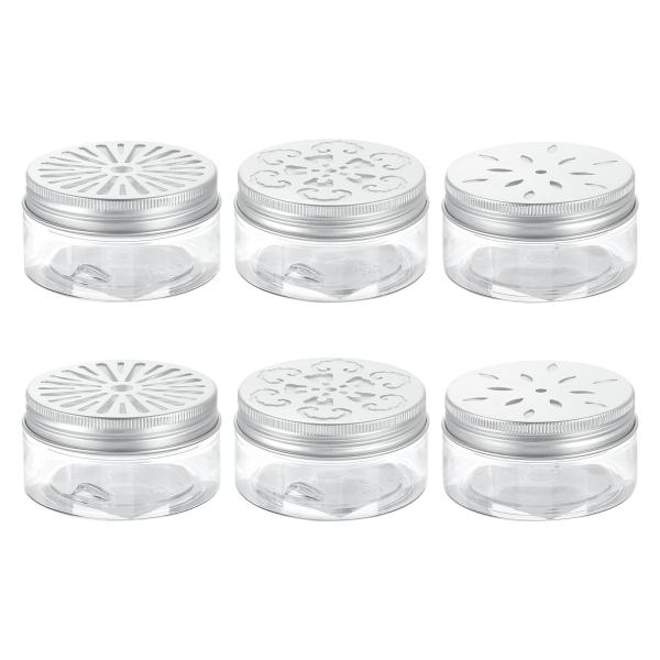 uxcell 6個3スタイルのアルミ製ふた付き空き缶 3oz/80ml芳香剤空き缶 ラウンド再利用可...