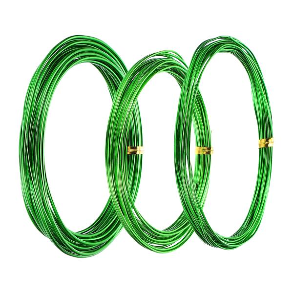 PATIKIL 1mm/1.5mm/2mm 盆栽 トレーニング ワイヤー 3ロール フローラル ワイ...