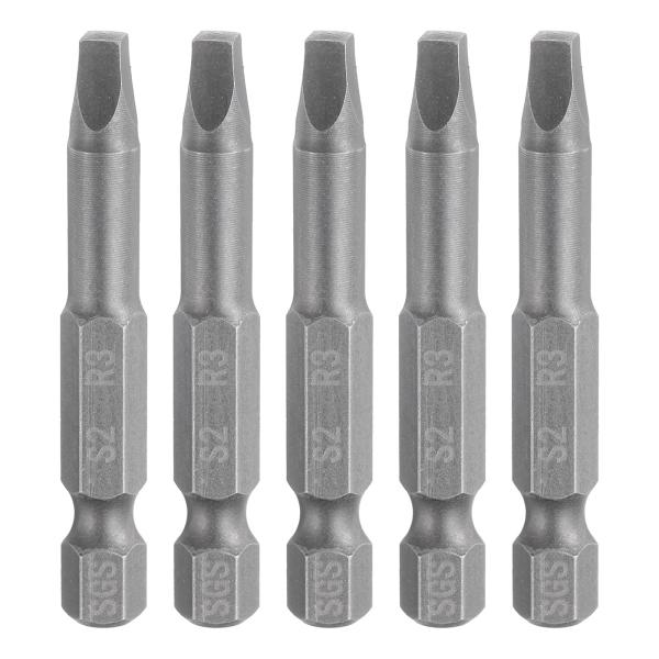 uxcell 5個入りスクエアドライバービット R3 1/4インチ 六角シャンク 50mm/2インチ...