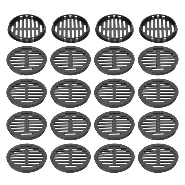 uxcell 20枚セット 80mm/3.1インチ エアベント 丸型ソフィットベント 黒プラスチック...