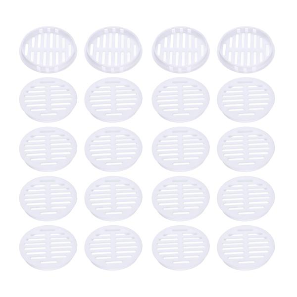 uxcell 20個セット 80mm/3.1インチ 丸型換気口 ソフィットベント 白色プラスチック製...