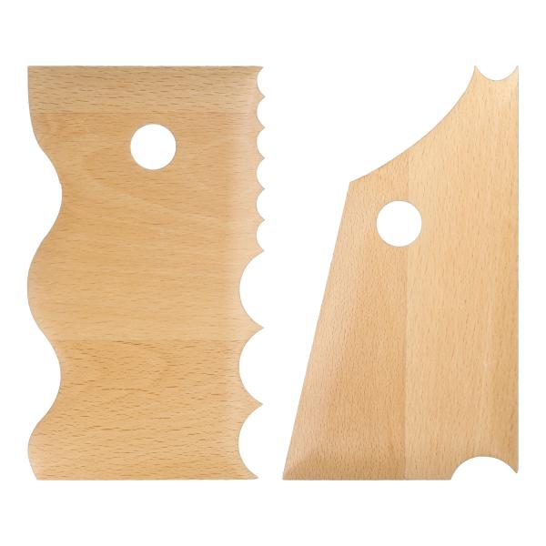 uxcell 2個 陶器リブトリミングツールビーチ陶器プロファイルウェーブデザインテク スチャリブビ...