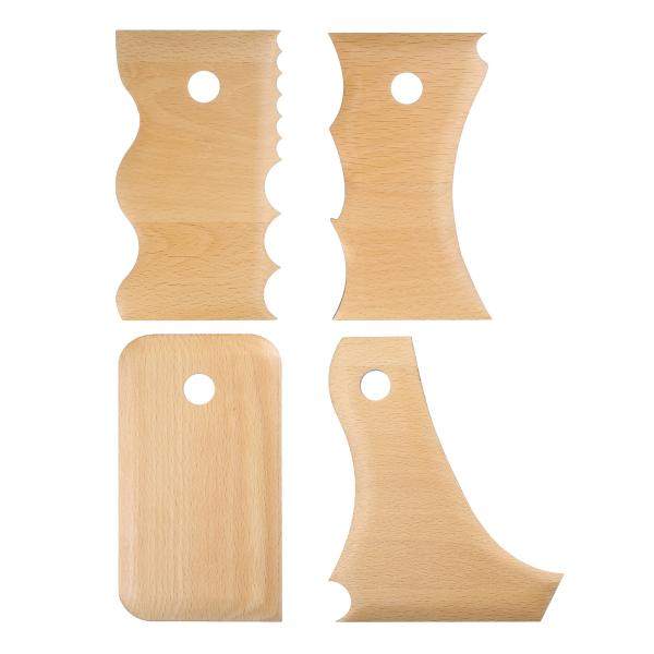 uxcell 4個 陶器リブトリミングツールビーチ陶器プロファイルバンドルビッグウェーブシェイパーテ...