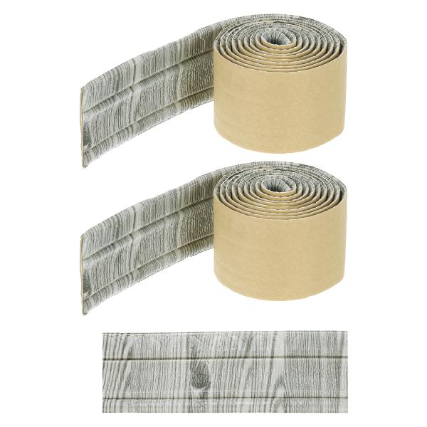 uxcell 2個の3Dウォールエッジング自己粘着89"x3.1"フレキシブルなピールアンドスティッ...