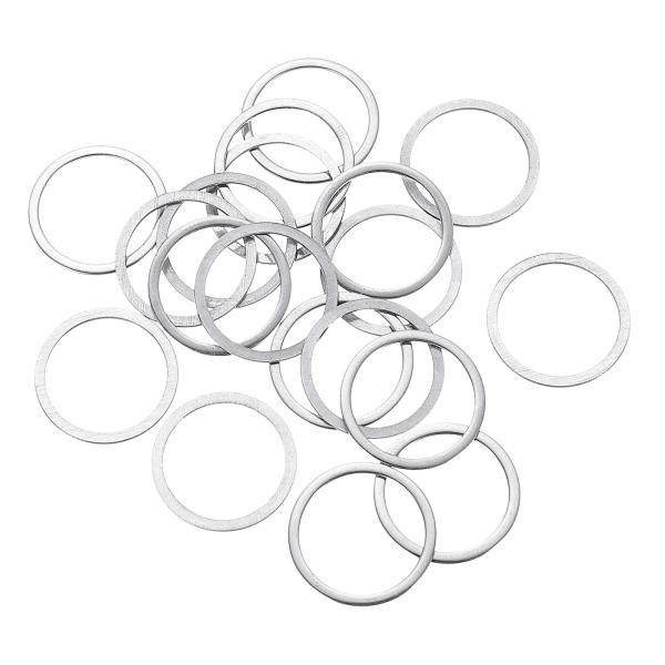 uxcell 100個 M16 フラットワッシャー 16x20x0.8mm 厚さ304ステンレス鋼フ...